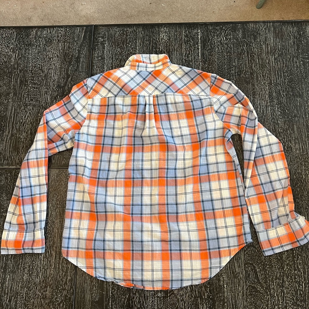 J Crew 1/4 button plaid shirt - Picture 2 of 3